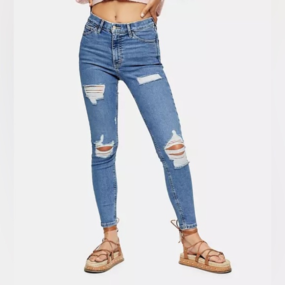 Topshop “ripped” Skinny Jeans, 24